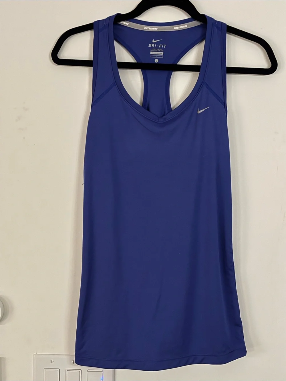 Nike Dri-FIT Women's Racerback Athletic Tank Top Royal Blue Size L NWOT